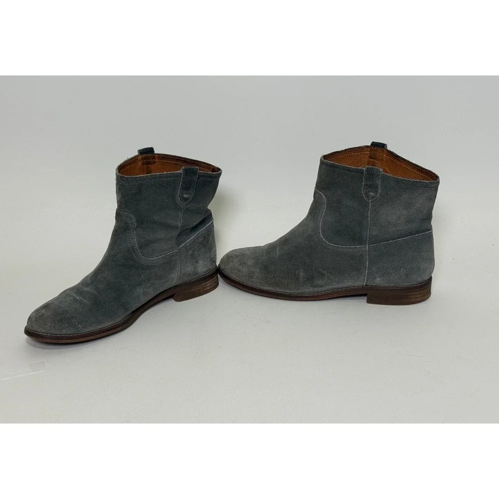 Madewell Otis‎ Bootie Women's 8.5 Pull On Western Suede Ankle Boot Gray